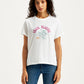 Women's Graphic Print Straight Fit T-Shirt - Front View