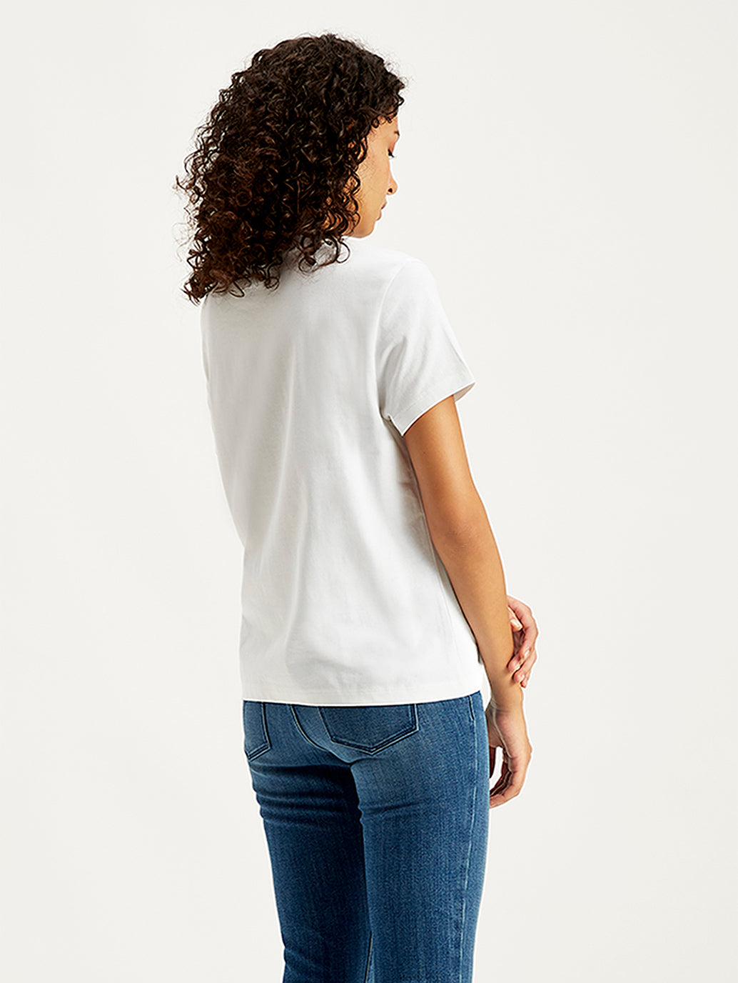 Women's Graphic Print Straight Fit T-Shirt - Back View