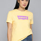 Women's Brand Logo Printed T-Shirt - 1 View
