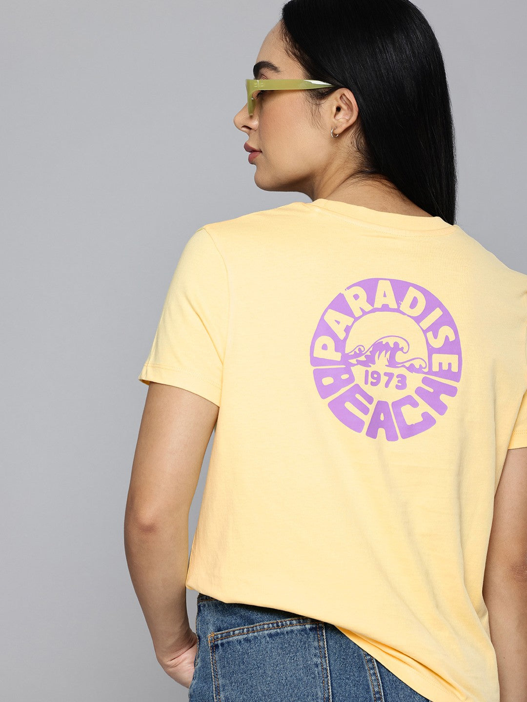 Women's Brand Logo Printed T-Shirt - 2 View