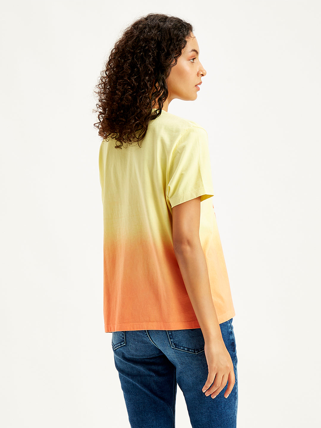 Women's Ombre Straight Fit T-Shirt - Back View