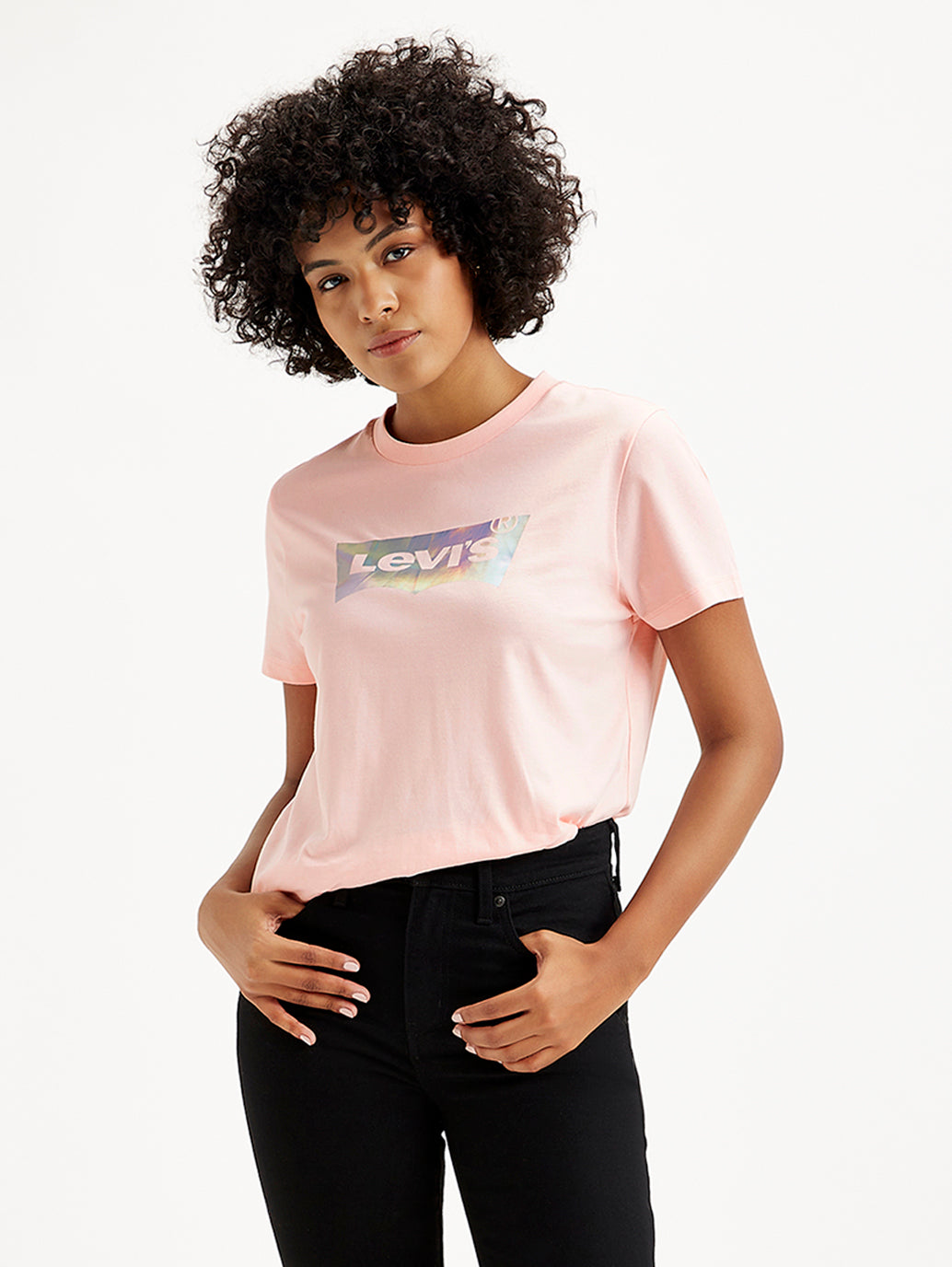 Women's Brand Logo Straight Fit T-Shirt