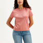 Women's Patchwork Crew Neck T-shirt - Front View