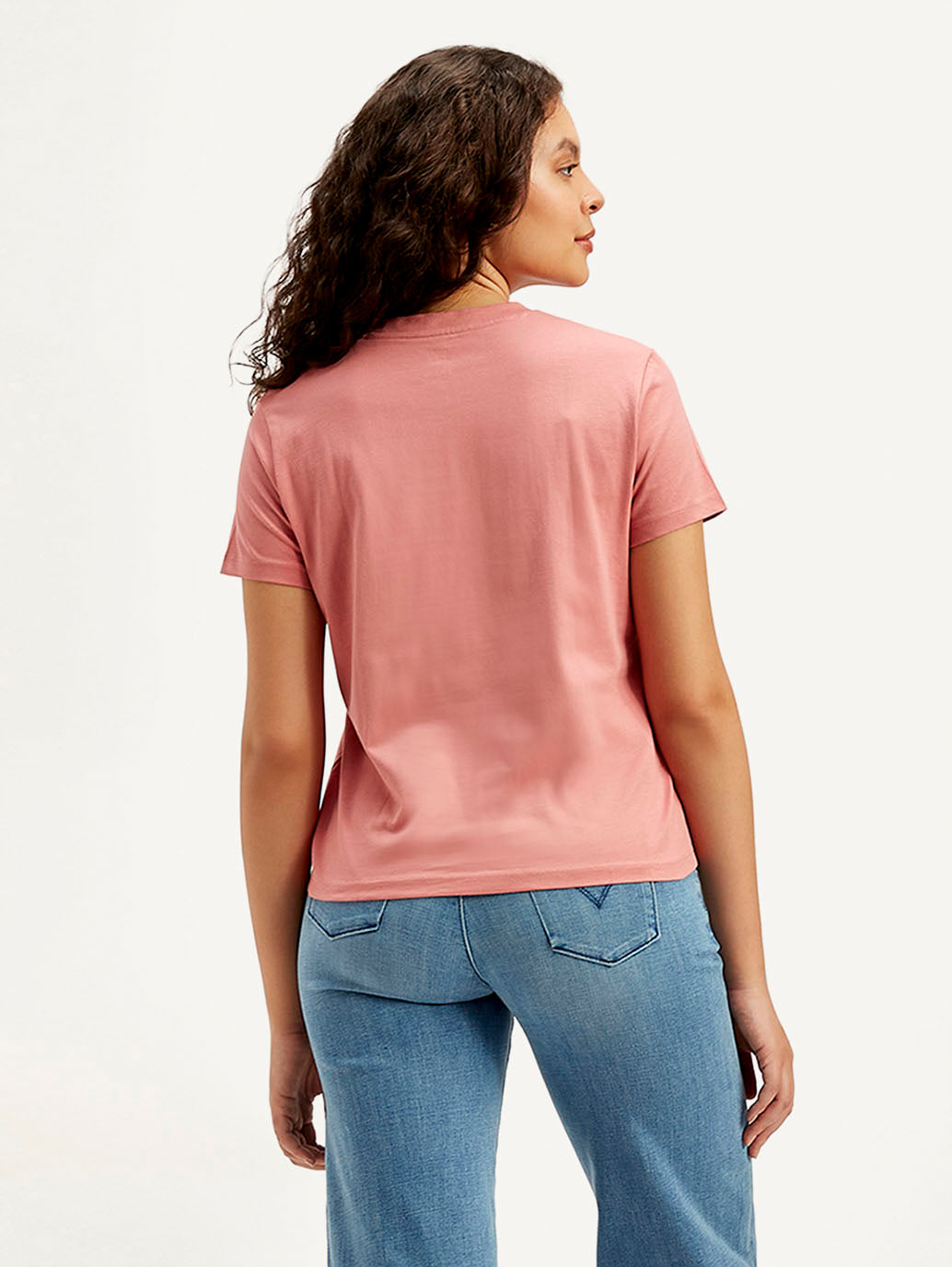 Women's Patchwork Crew Neck T-shirt - Back View