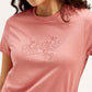 Women's Patchwork Crew Neck T-shirt - Detail View