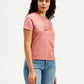 Women's Patchwork Crew Neck T-shirt - Side View