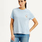 Women's Graphic Print Crew Neck Relaxed Fit T-Shirt - Front View