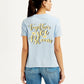 Women's Graphic Print Crew Neck Relaxed Fit T-Shirt - Back View