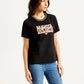 Women's Typographic Print Relaxed Fit T-shirt - Side View