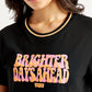 Women's Typographic Print Relaxed Fit T-shirt - Detail View