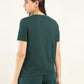 Women's Brand Logo Relaxed Fit T-shirt - Back View