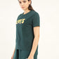 Women's Brand Logo Relaxed Fit T-shirt - Side View