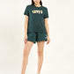 Women's Brand Logo Relaxed Fit T-shirt - ModelFront View