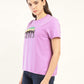 Women's Graphic Print Relaxed Fit T-shirt - Side View