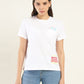 Women's Typography Relaxed Fit T-Shirt - Front View