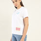 Women's Typography Relaxed Fit T-Shirt - Side View