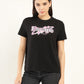 Women's Typography Relaxed Fit T-Shirt - Front View