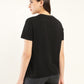 Women's Typography Relaxed Fit T-Shirt - Back View