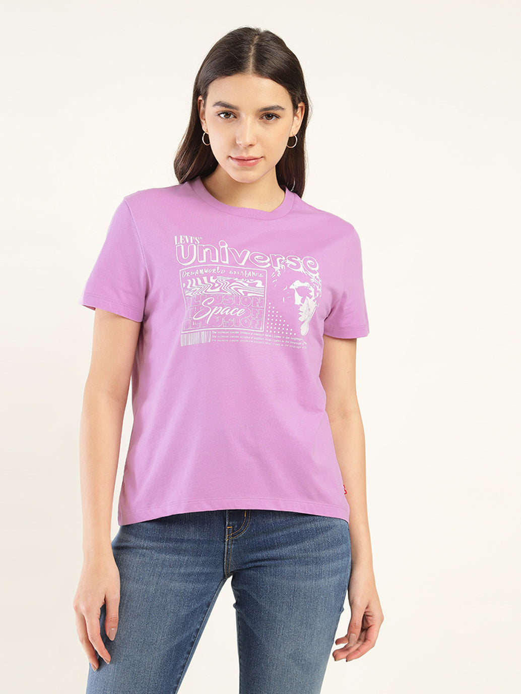 Women's Graphic Relaxed Fit T-Shirt - Front View