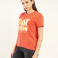 Women's Typography Print Relaxed Fit T-Shirt - Side View