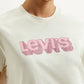Women's Brand Logo Off-White Crew Neck T-Shirt - Detail View