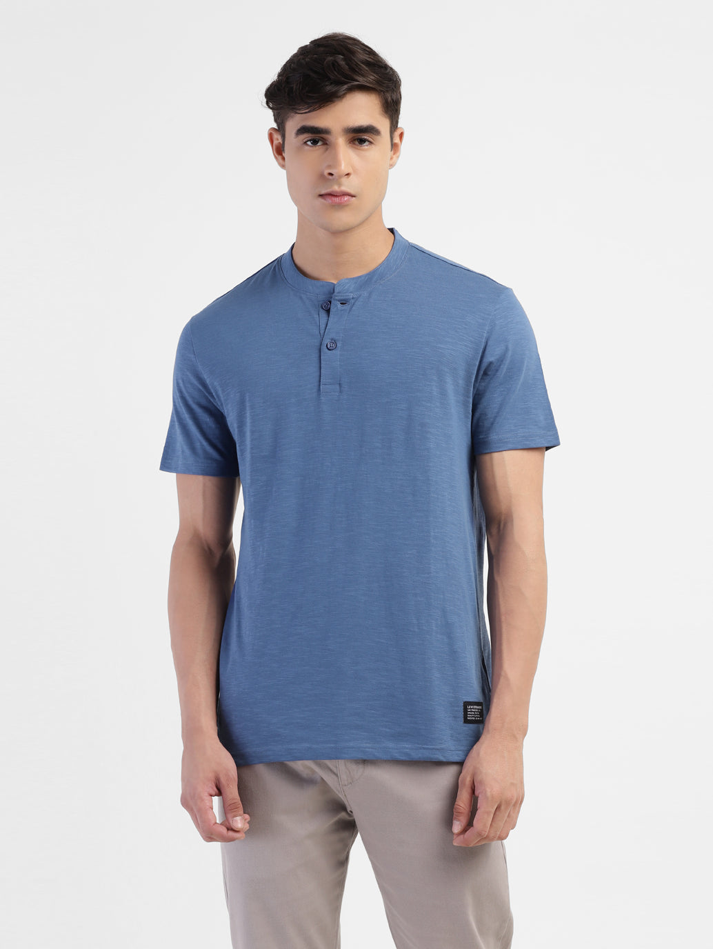 Men's Solid Henley Neck T-shirt - 55038159-6e3b-4d3d-9256-9165f5541c56 View