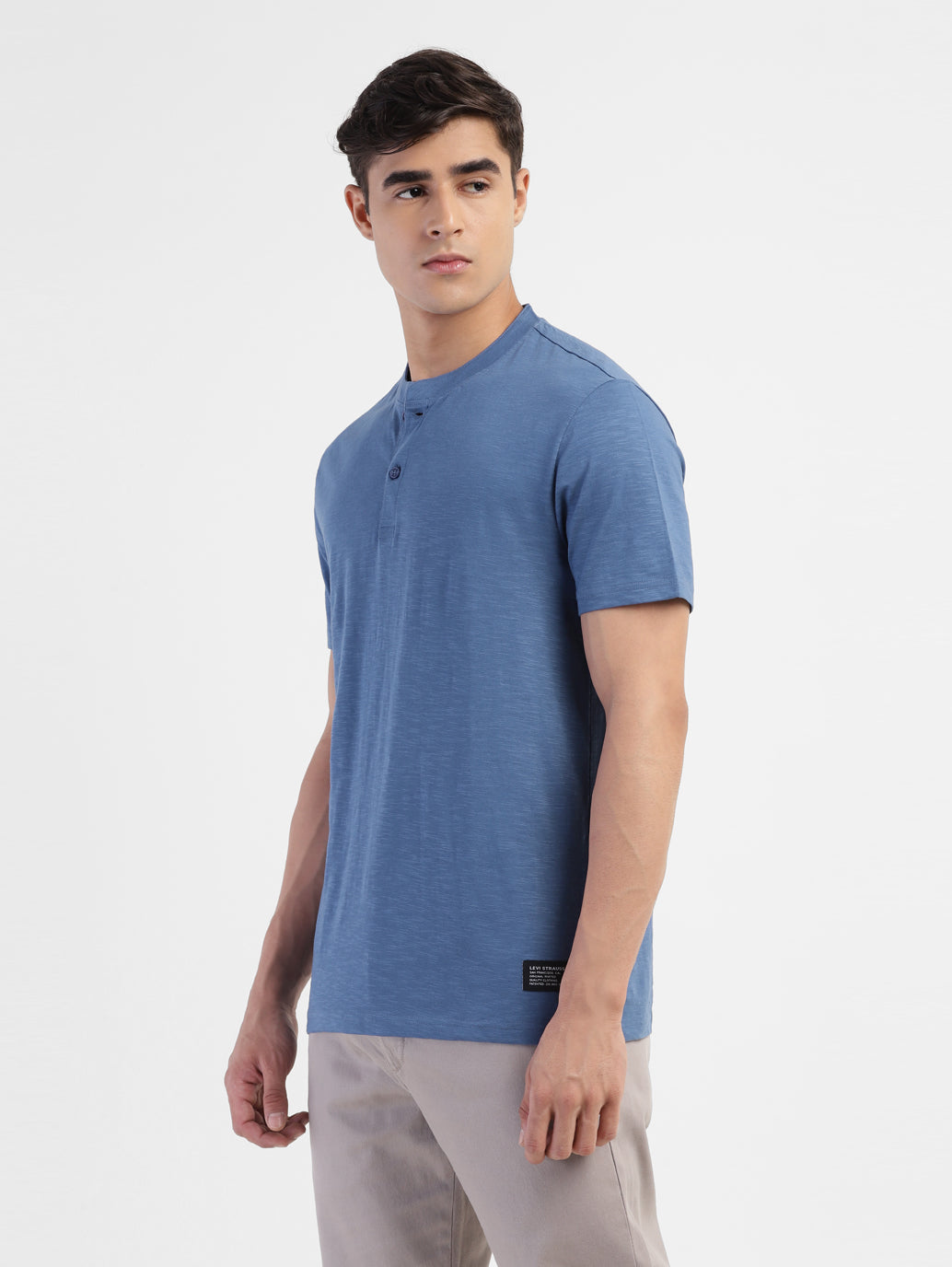 Men's Solid Henley Neck T-shirt - 60ed108f-c080-4250-9688-39c90c7321d5 View