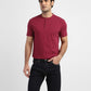 Men's Self Design Henley T-shirt Red - 9ec9ab97-a90a-410a-b76b-ad17f3d06c27 View