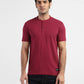 Men's Self Design Henley T-shirt Red - 36bf0a72-0662-4e79-91d3-d32183c6411e View