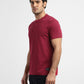 Men's Self Design Henley T-shirt Red - b59647d3-68db-4fef-959d-e94671da03a4 View