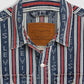 Men's Striped Multicolor Denim Jacket - 8743fa2956d1b3f5d3a79bc96b6b6dc6 View