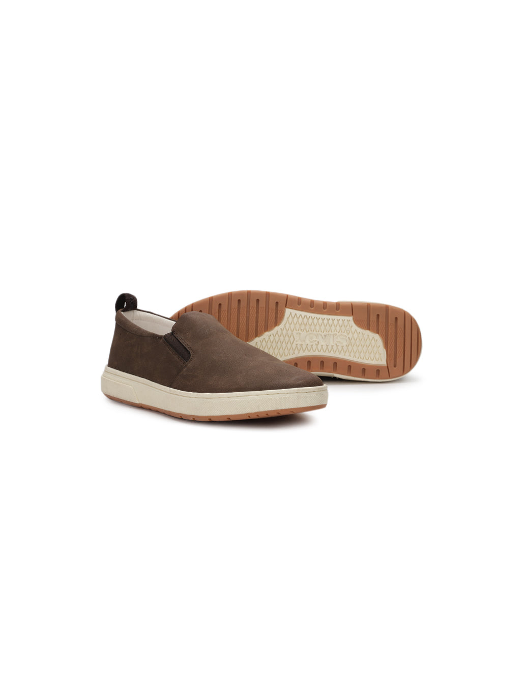 Men's Nomad Brown Casual Slip On - Top View