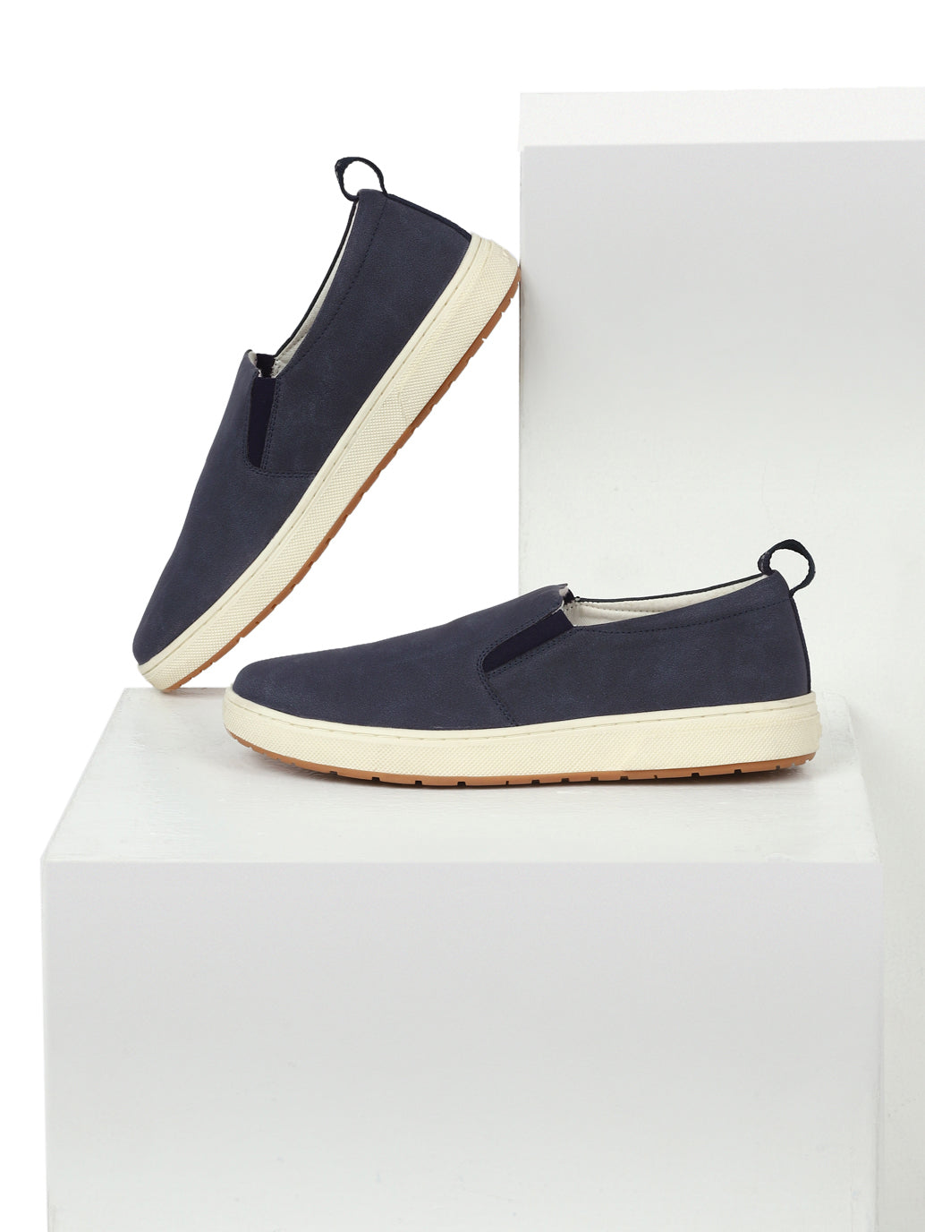 Men's Nomad Navy Casual Slip On - Style View