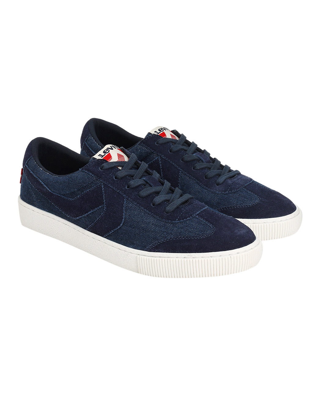 Men's Blue Solid Sneakers - Front View
