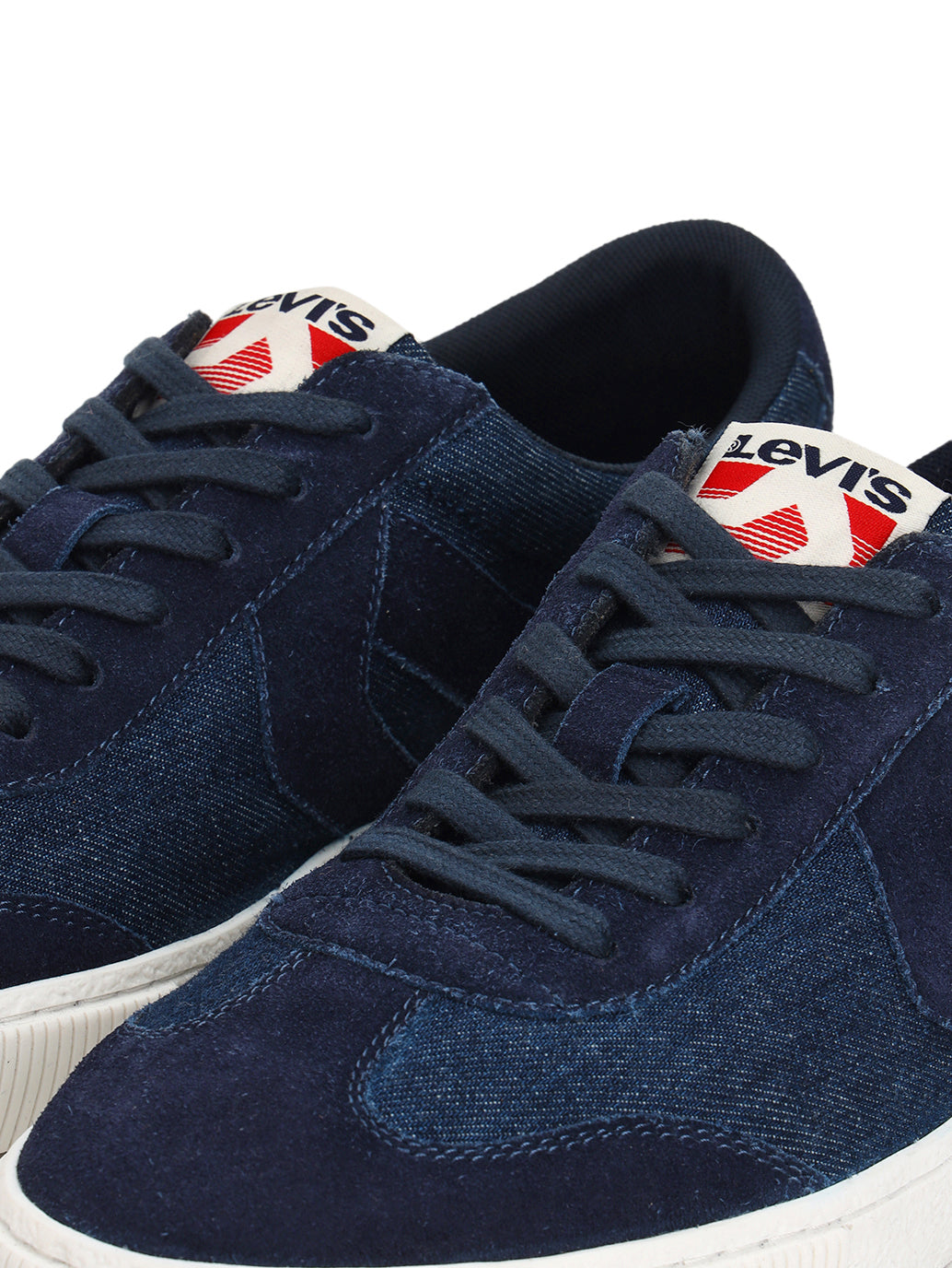 Men's Blue Solid Sneakers - Detail View
