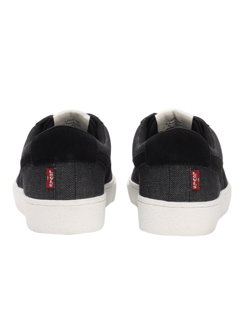 Men's Black Colorblock Sneakers - Back View