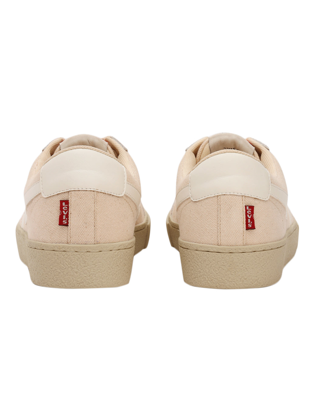 Men's Beige Colorblock Sneakers - Back View