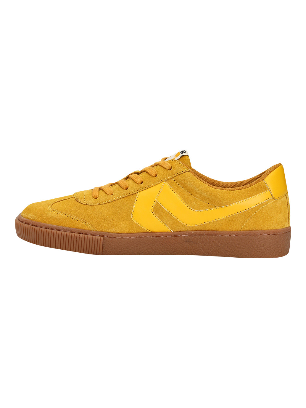 Men's Mustard Solid Sneakers - Side View