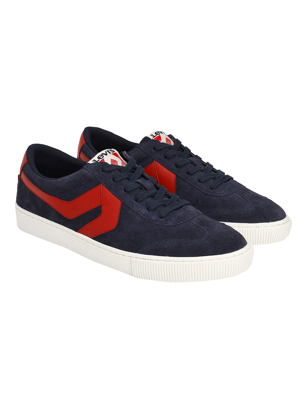 Men's Dark-Blue Colorblock Sneakers - Front View