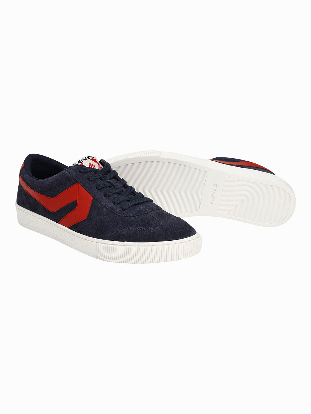 Men's Dark-Blue Colorblock Sneakers - Top View
