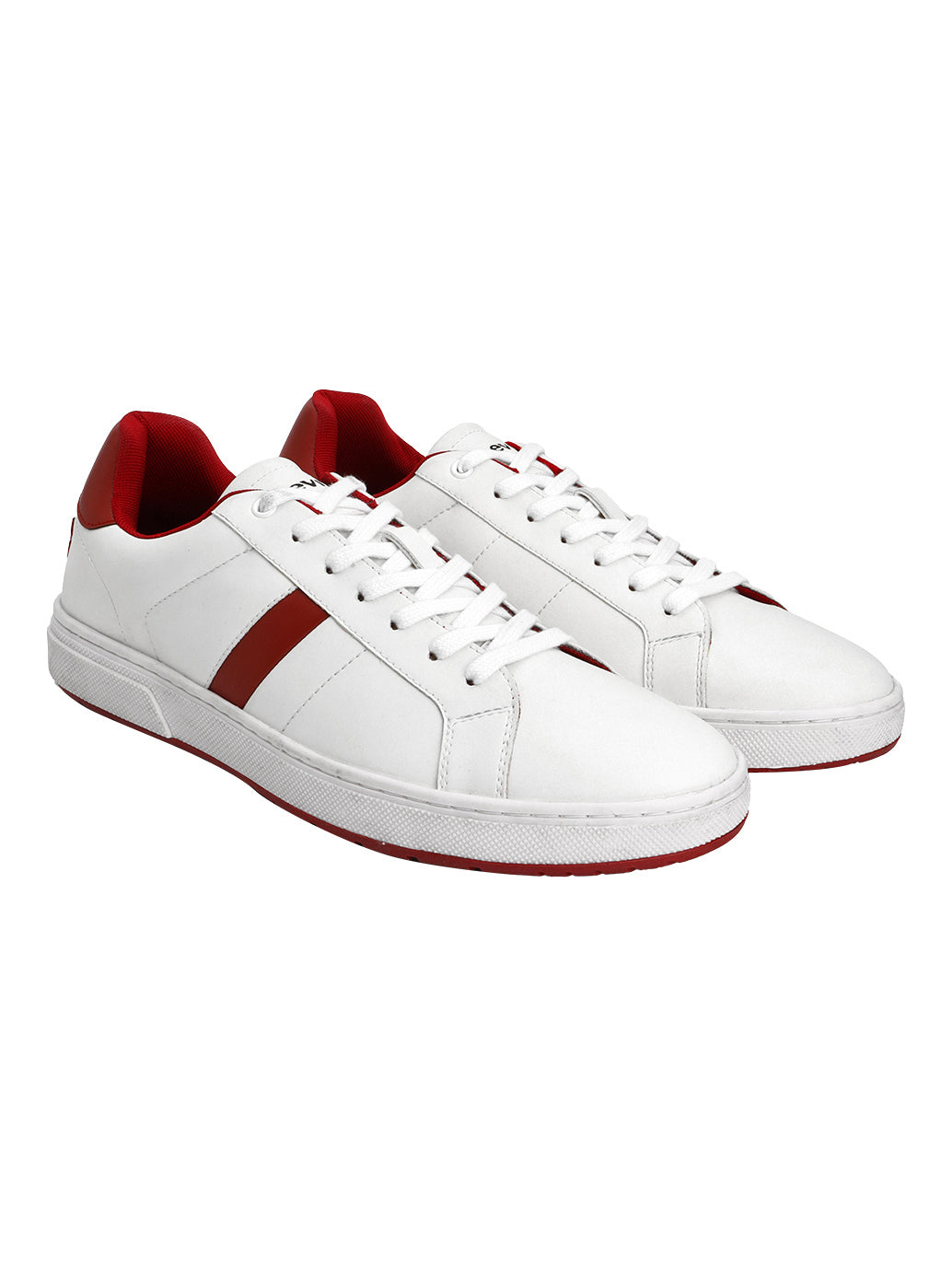 Men's White Colorblock Sneakers - Front View