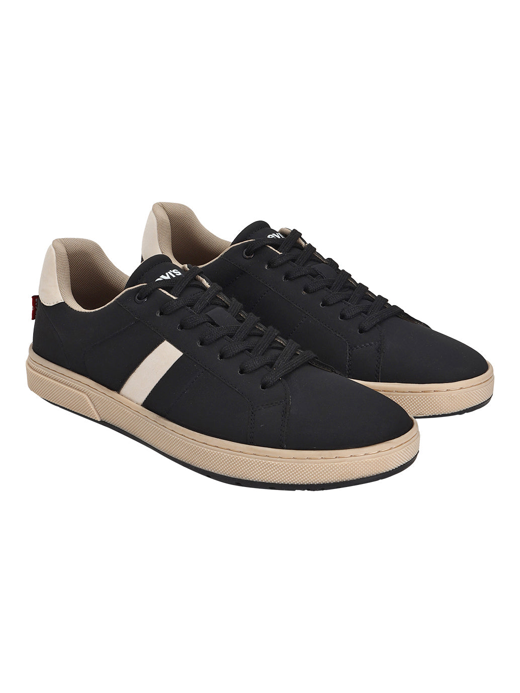 Men's Black Colorblock Sneakers - Front View