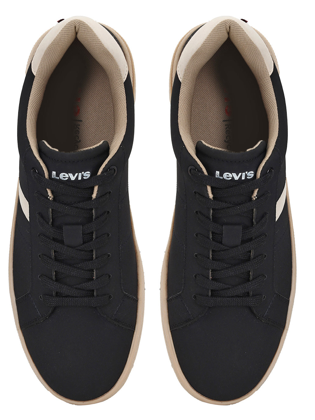 Men's Black Colorblock Sneakers - FrontSet View