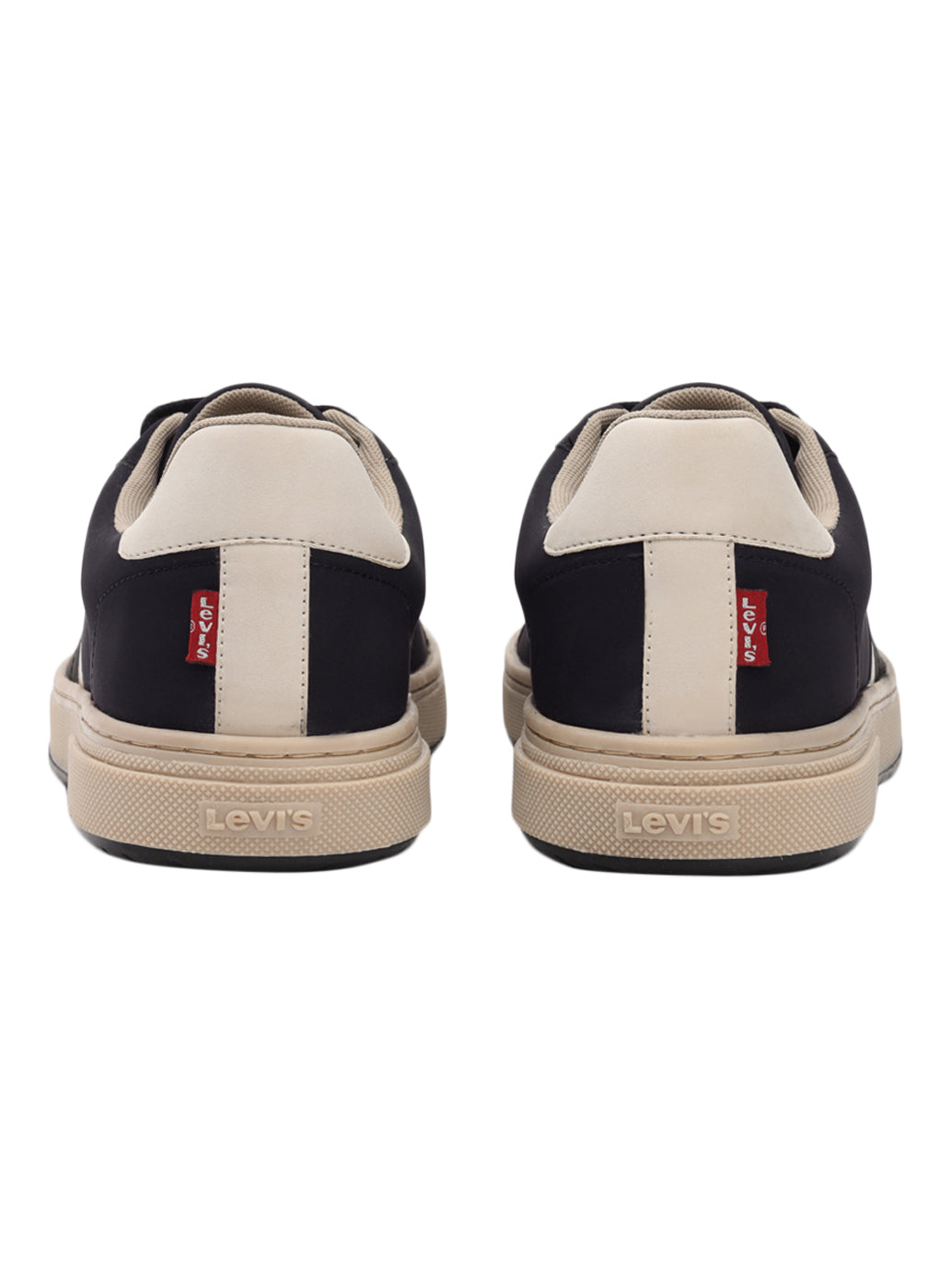 Men's Black Colorblock Sneakers - Back View