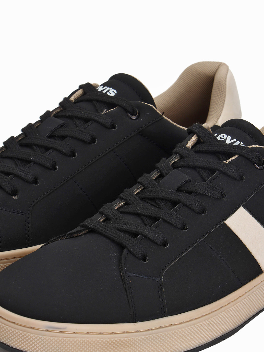 Men's Black Colorblock Sneakers - Detail View