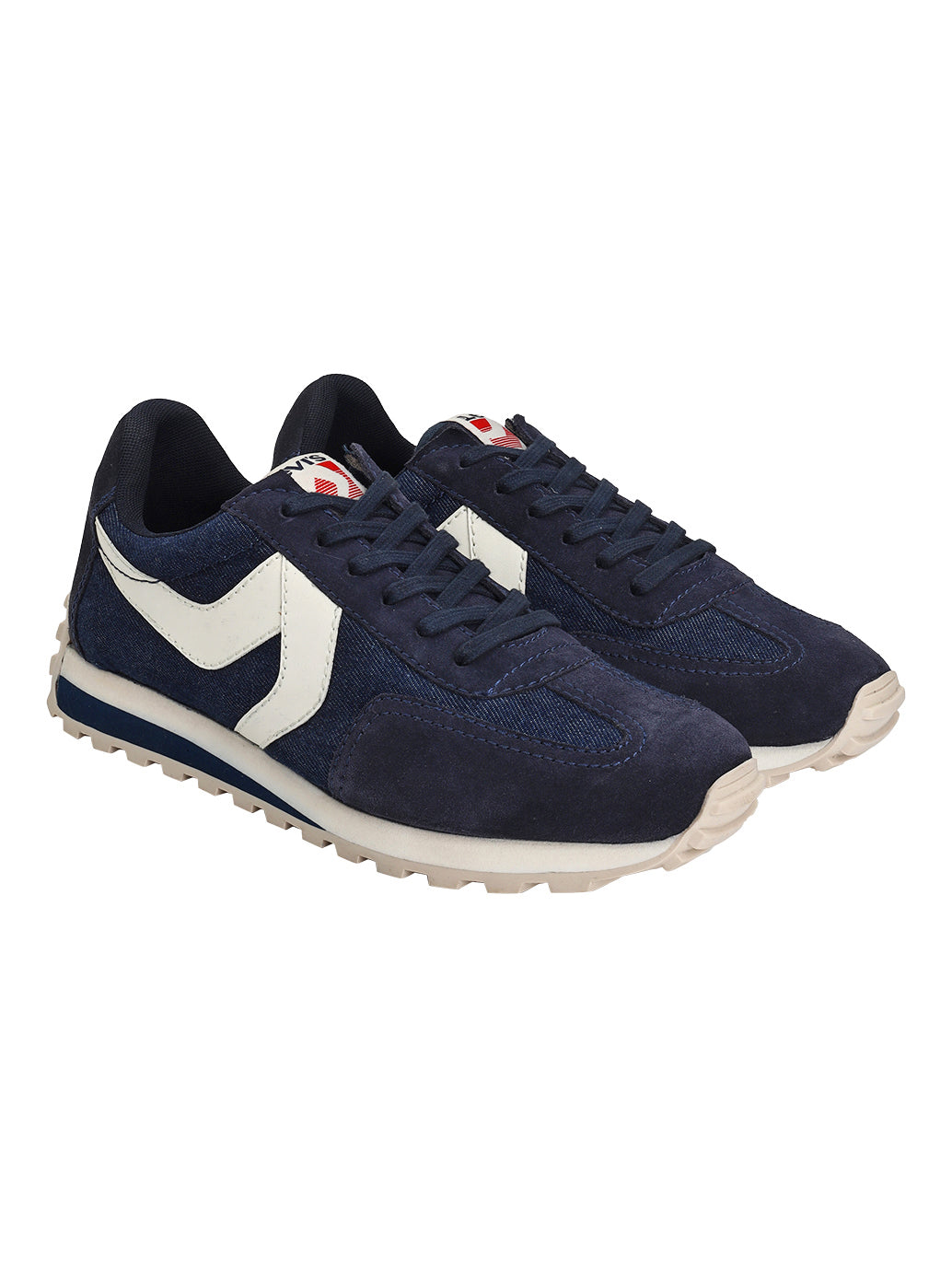 Men's Blue Colorblock Sneakers - Front View