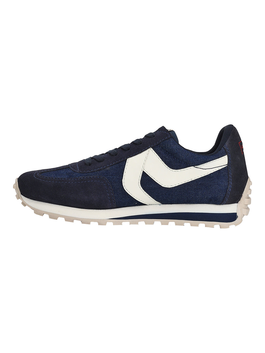 Men's Blue Colorblock Sneakers - Side View