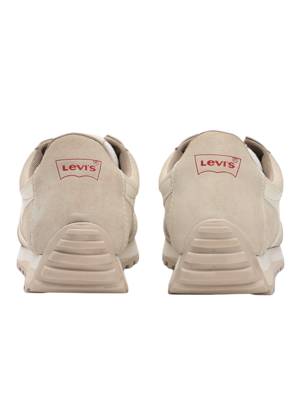 Men's Cream Colorblock Sneakers - Back View