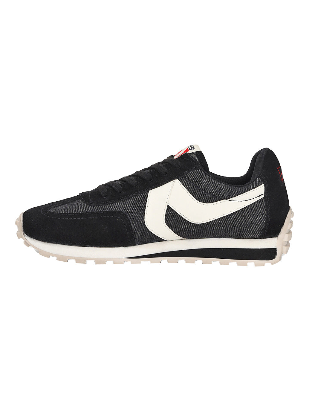 Men's Black Colorblock Sneakers - Side View