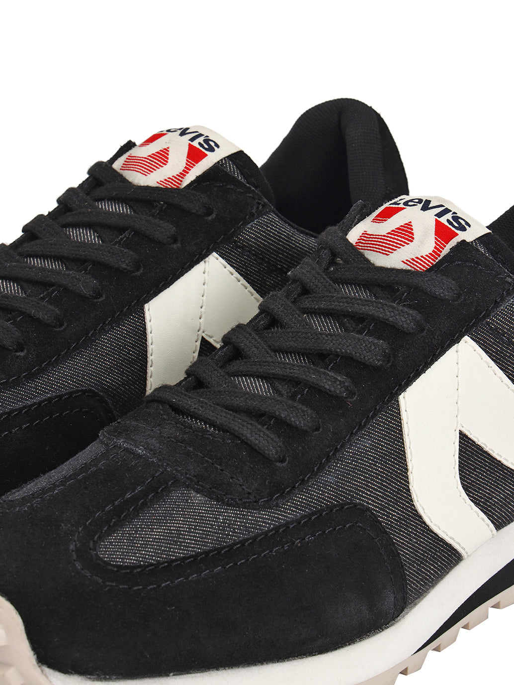 Men's Black Colorblock Sneakers - Detail View